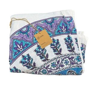 EARTHBOUND Blue and Purple Patterned Tapestry